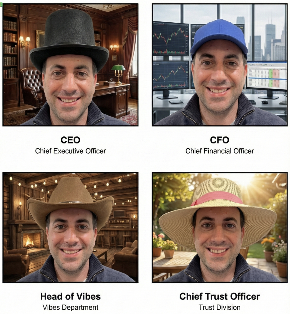 The MPI LLC Team - Eric Rafia as CEO, CFO, Head of Vibes, and Chief Trust Officer